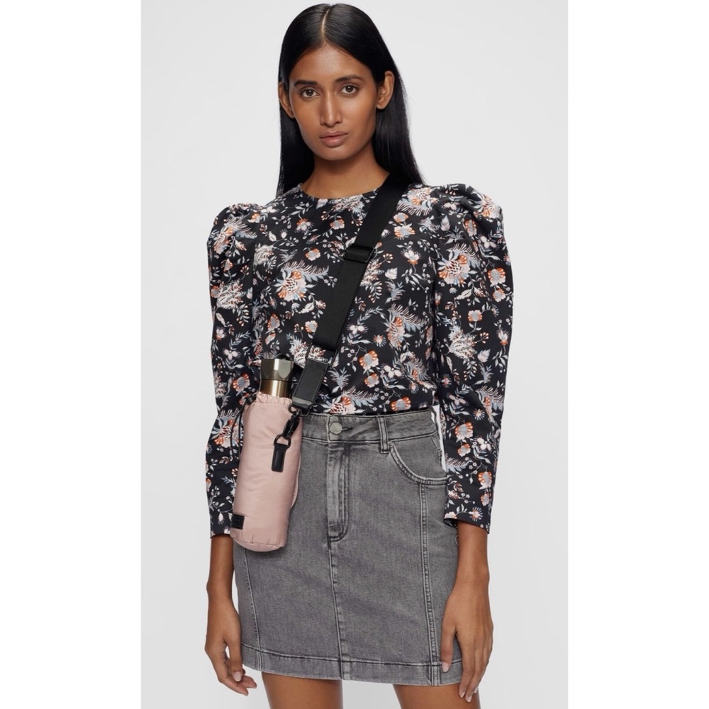 Ted Baker London Aimil 100% Cotton Puff Shoulder Floral Top, size US 4
